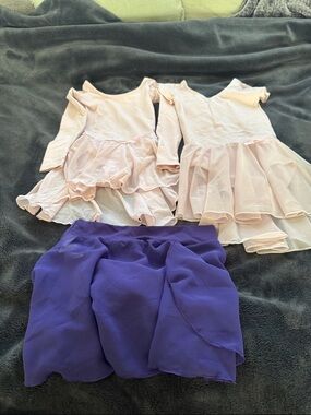 Kids Ballet Tutu Dress Set - Light Pink and Purple